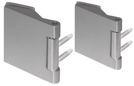 Preview: Ganzglastür Klarglas mit Zarge  Weißlack CPL 9010 Rundkante Beschlagsgarnitur